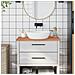 Piano Bagno 80x40x2,5 Cm Legno Massello Di Faggio - Foto miniatura 1