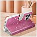 Custodia Per Iphone 14 Pro Paillette Disco Portafoglio Supporto Video Rosa - Foto miniatura 3