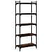 Libreria A 5 Ripiani Rovere Fumo 60x30x154 Cm Legno Multistrato - Foto miniatura 2