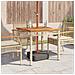 Tavolo Da Giardino Beige 80x80x75 Cm Polyrattan E Legno Acacia - Foto miniatura 3