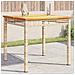 Tavolo Da Giardino Beige 80x80x75 Cm Polyrattan E Legno Acacia - Foto miniatura 1