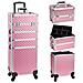 Trolley Makeup 4in1 Valigetta Rosa Trucco Estetista Beauty Case Ruote Staccabili - Foto miniatura 1