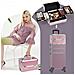 Trolley Makeup 4in1 Valigetta Rosa Trucco Estetista Beauty Case Ruote Staccabili - Foto miniatura 4