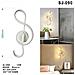 Applique Lampada Interno Moderna Parete Muro Note Musicali 14w Luce Calda Sj090 - Foto miniatura 2