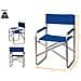 Sedia Regista Camping Spiaggia Giardino Pieghevole Portatile Con Schienale Hollywood Hollywood Blu - Foto miniatura 2