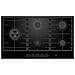 URBAN GAS ON GLASS 90 Nero Da incasso 90 cm 5 Fornello (i) - Foto miniatura 1