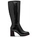 Black Casual Closed Long Heeled Boot Stivali Sintetico E Tessile Scarpe Donna Nero Eu 39, 1-25533-43 001 - Foto miniatura 2