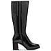 Black Casual Closed Long Heeled Boot Stivali Sintetico E Tessile Scarpe Donna Nero Eu 39, 1-25533-43 001 - Foto miniatura 3