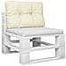 Cuscino Per Pallet Crema 50x40x12 Cm In Tessuto - Foto miniatura 3