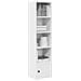 Libreria Bianca 31x24x127 Cm In Legno Multistrato - Foto miniatura 1