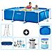 Piscina Fuori Terra - Rettangolo - 220x150x60 Cm - Blu - Include Accessori Coordinati A18 - Foto miniatura 1