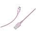 Cavo In Nylon Intrecciato Da Usb-a A Usb-c Fastcharge 15w 3a 1,2 M, Rosa - Foto miniatura 2