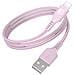Cavo In Nylon Intrecciato Da Usb-a A Usb-c Fastcharge 15w 3a 1,2 M, Rosa - Foto miniatura 1
