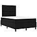 Letto Box Spring con Materasso e Luce LED Nero 120x190 cm Tessuto - Foto miniatura 6