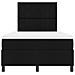 Letto Box Spring con Materasso e Luce LED Nero 120x190 cm Tessuto - Foto miniatura 8