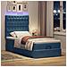 Struttura Letto Pouf con Materassi 90x190 cm in Velluto - Foto miniatura 3