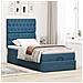Struttura Letto Pouf con Materassi 90x190 cm in Velluto - Foto miniatura 4