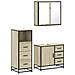 Set Mobili da Bagno 3 pz Rovere Sonoma in Legno Multistrato - Foto miniatura 1