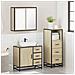 Set Mobili da Bagno 3 pz Rovere Sonoma in Legno Multistrato - Foto miniatura 4