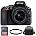 D5600 Kit Af-p 18-55mm F3.5-5.6g Vr + Pacchetto Fotocamera + Scheda Sd 16gb + Filtro Hoya Ux Uv 55mm - Foto miniatura 1