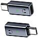 Adattatore Per Cuffie Da Lightning Femmina A Type-c Maschio Per Iphone 15 Grey - Foto miniatura 1