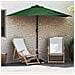 Parasol da giardino metà Verde 294 x 150 x 224 cm Tessuto - Foto miniatura 2