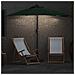 Parasol da giardino metà Verde 294 x 150 x 224 cm Tessuto - Foto miniatura 4
