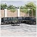Set Divano da Giardino con cuscino 7 pcs Nero Alluminio - Foto miniatura 2