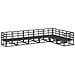 Set Divano da Giardino con cuscino 7 pcs Nero Alluminio - Foto miniatura 4