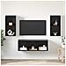 Set di mobili TV 3 pcs Rovere nero 37 x 37 x 107 cm - Foto miniatura 2