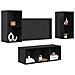 Set di mobili TV 3 pcs Rovere nero 37 x 37 x 107 cm - Foto miniatura 3