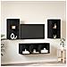 Set di mobili TV 3 pcs Rovere nero 37 x 37 x 107 cm - Foto miniatura 4