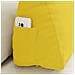 Cuscino per Schiena Giallo Chiaro 60 x 20 x 50 cm Tessuto - Foto miniatura 5