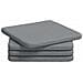 Cuscini per Seduta 4 pcs Grigio chiaro 40 x 40 x 3 cm Tessuto - Foto miniatura 1