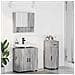 Set di mobili per il bagno con cassetto 3 pcs Grigio Sonoma - Foto miniatura 2