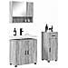 Set di mobili per il bagno con cassetto 3 pcs Grigio Sonoma - Foto miniatura 3