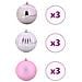 Set di Palle di Natale 9 pcs Rosa Plastica - Foto miniatura 3