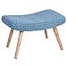 Panca In Legno E Cotone 67x30x43h Cm Blu - Foto miniatura 1