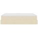 Struttura Letto Pouf con Materasso Crema 140x190 cm in Tessuto - Foto miniatura 9