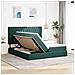 Letto con luci a strisce a LED Verde Scuro 180 x 200 cm Velluto - Foto miniatura 5