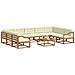 Set di divani da esterno con cuscino 10 pcs Naturale e Crema - Foto miniatura 3