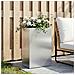 Vaso da giardino Argento 50 x 30 x 75 cm Acciaio zincato - Foto miniatura 2