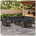 Set Divano da Giardino 13 pz Grigio e Grigio Scuro polyrattan - Foto miniatura 9