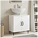 Armadio per Lavabo da Bagno HAARLEM Bianco Lucido - Foto miniatura 2