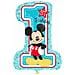 Topolino 1 ° Compleanno La Forma 19'' X 28'' / 48cm X 71cm Palloncino Stagnola - Foto miniatura 2