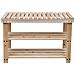 Scarpiera 2 in 1 con Panca 2 pz Legno Massello - Foto miniatura 3