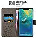 Cadorabo Custodia Compatibile Con Huawei Mate 20 Pro In Grigio Fiore - Coperchio Protettivo In Design Floreale Con Chiusura Magnetica, Funzione Stand E Slot Per Carte - Foto miniatura 2