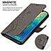 Cadorabo Custodia Compatibile Con Huawei Mate 20 Pro In Grigio Fiore - Coperchio Protettivo In Design Floreale Con Chiusura Magnetica, Funzione Stand E Slot Per Carte - Foto miniatura 3