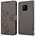 Cadorabo Custodia Compatibile Con Huawei Mate 20 Pro In Grigio Fiore - Coperchio Protettivo In Design Floreale Con Chiusura Magnetica, Funzione Stand E Slot Per Carte - Foto miniatura 10