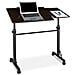 10020807 46 Tavolino Porta Pc Grande Altezza Regolabile Hxlxp: 110 X 100 X 50 Cm Legno Leggio Mobile Con Ruote Ebano Nero - Foto miniatura 1